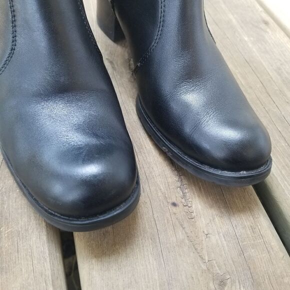 Harley Davidson 84296 Black Leather Zip Ankle Booties 9 - Picture 3 of 9